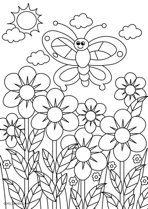 dibujo primavera para colorear|páginas para colorear de primavera.